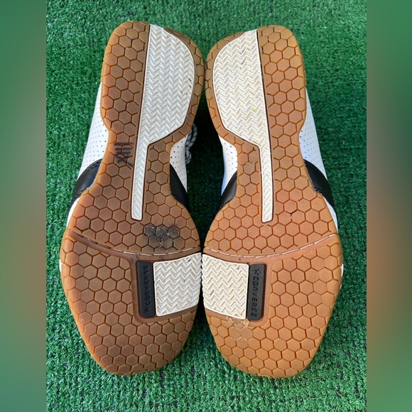 CONVERSE CATCH 22 OX White/Black Leather Sneaker Shoe Men Size 6 Women 7.5 Used - Picture 3 of 16